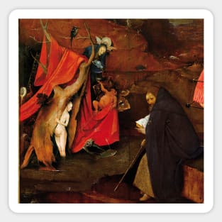 The Temptation of Saint Anthony detail - Hieronymus Bosch Sticker